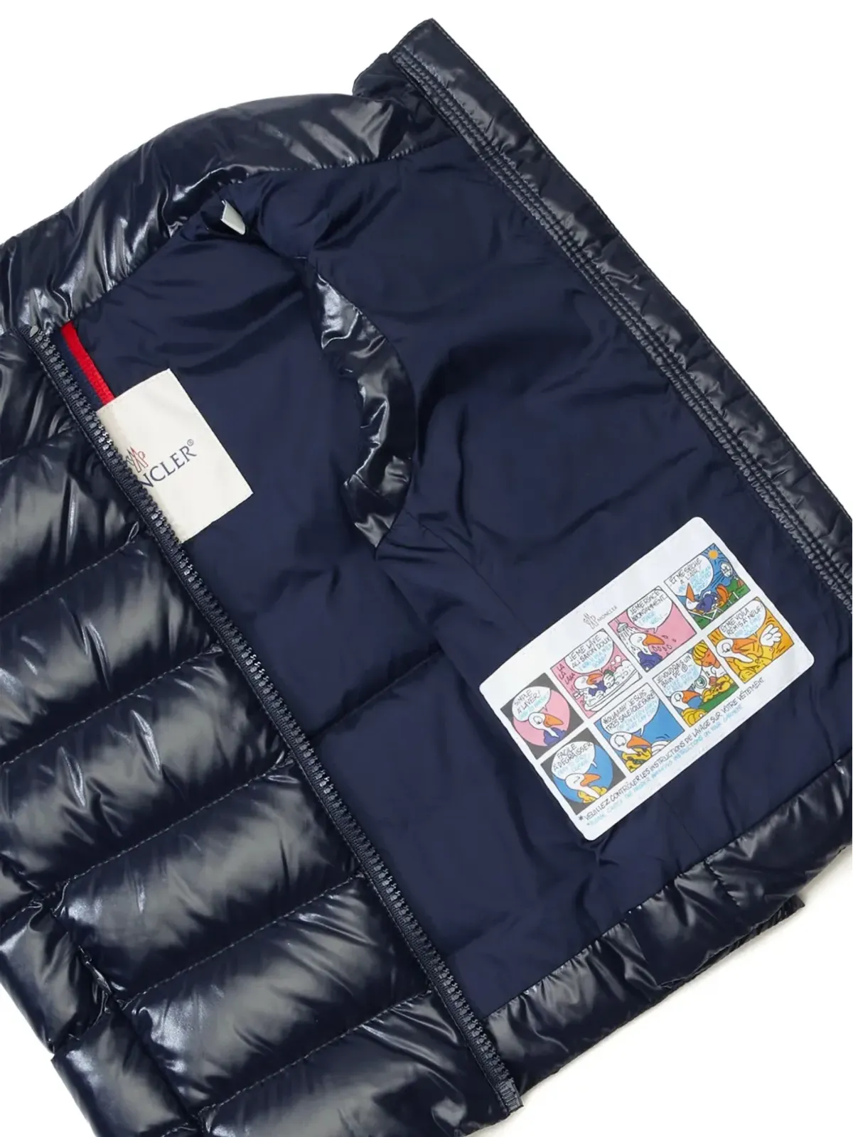 Moncler Enfant キルテッドシェルベスト ブルー - 画像4