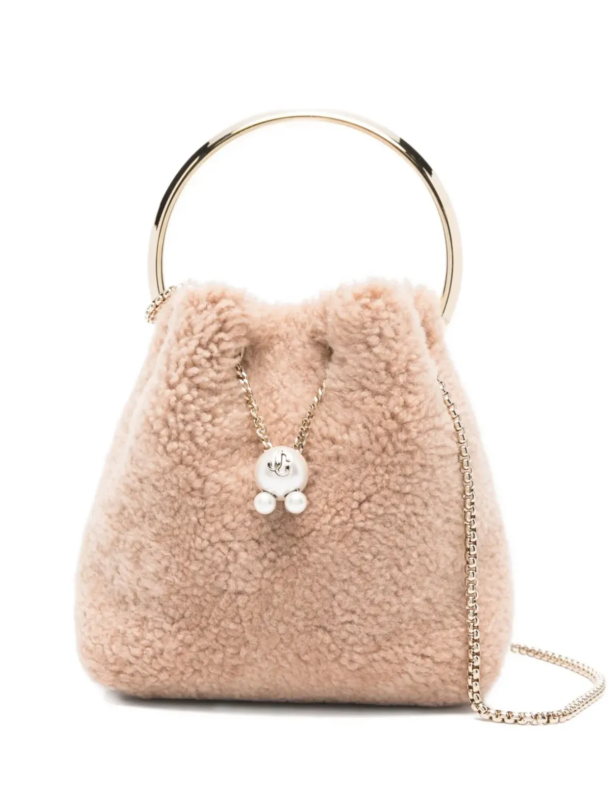 Jimmy Choo Bon Bon パール付きリングハンドルバッグ - 画像1
