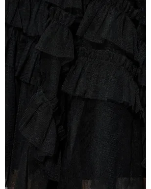 AllSaints Jayde ラッフルド チュールスカート ブラック - サムネイル5
