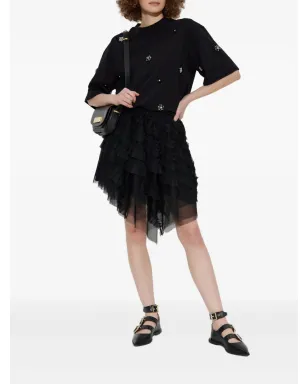 AllSaints Jayde ラッフルド チュールスカート ブラック - サムネイル2