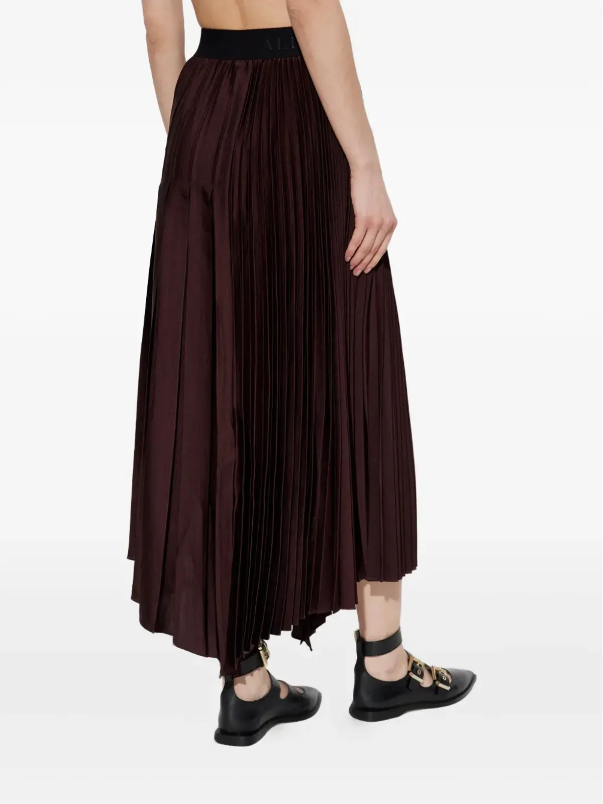 AllSaints Jax プリーツアシンメトリースカート - 画像4
