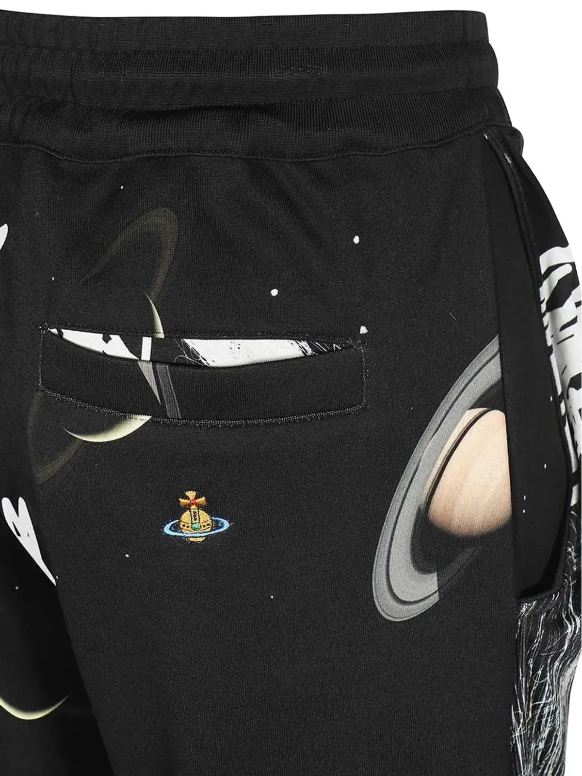 Vivienne Westwood グラフィックプリント・エラスティケーテッド・トラックパンツ - ブラック - 画像3