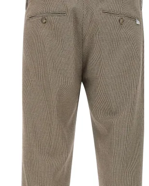 Re-Hash houndstooth cuffed-hem trousers - Brown - サムネイル5