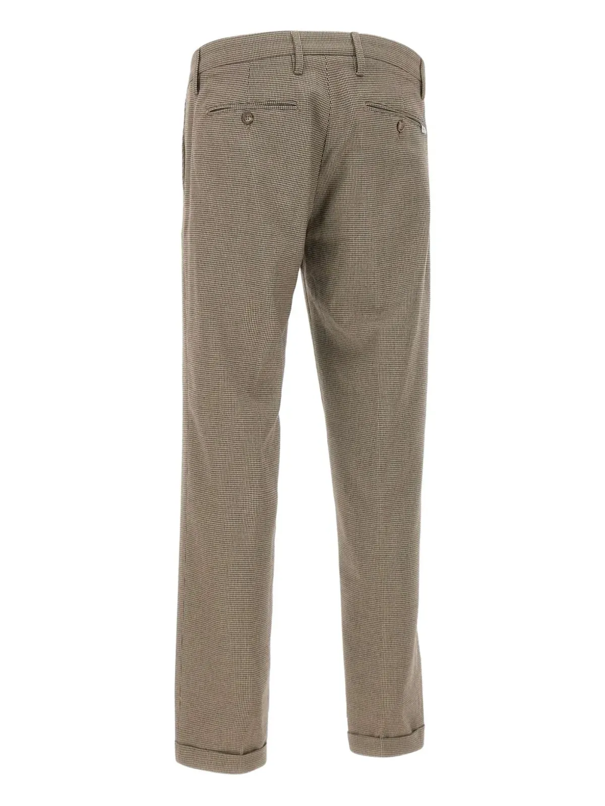 Re-Hash houndstooth cuffed-hem trousers - Brown - 画像2