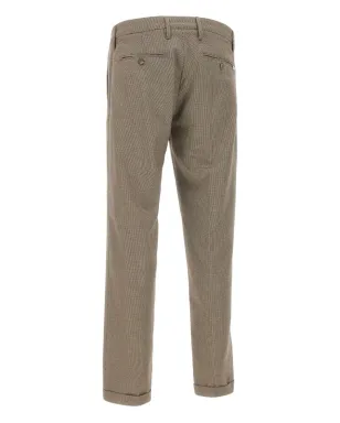 Re-Hash houndstooth cuffed-hem trousers - Brown - サムネイル2