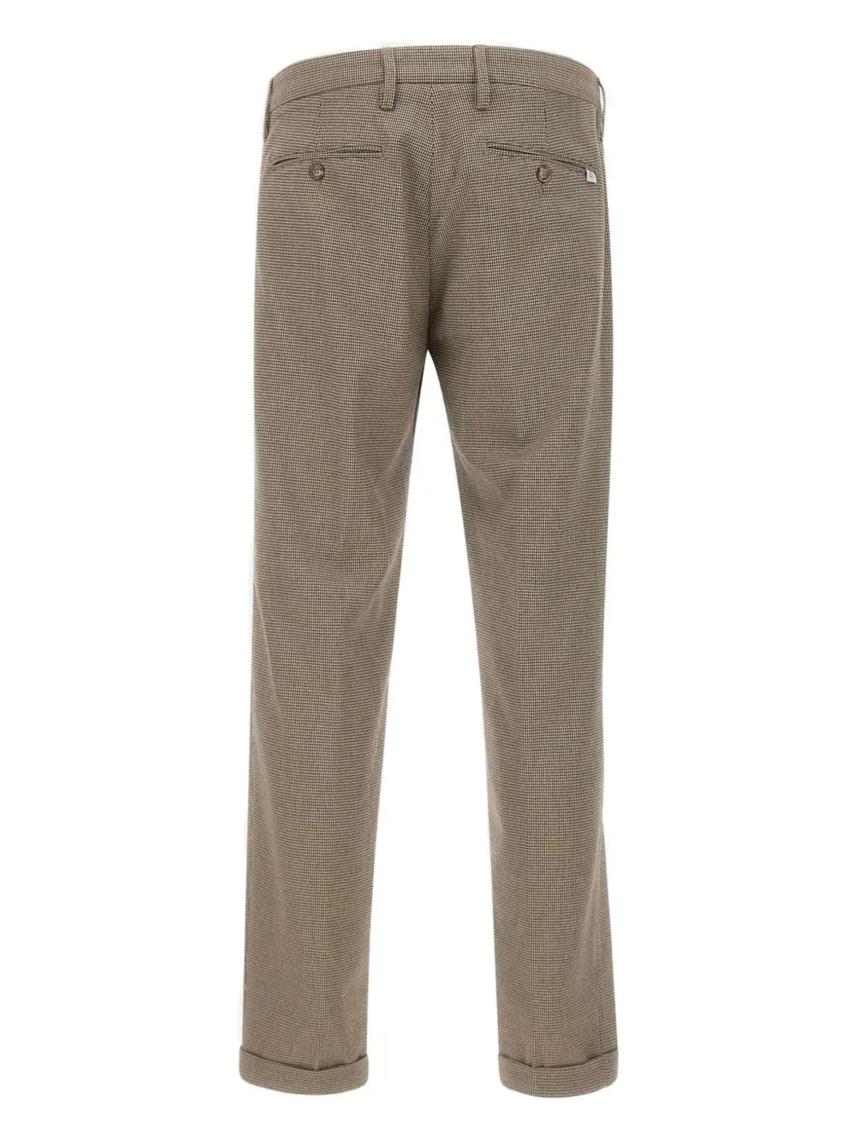 Re-Hash houndstooth cuffed-hem trousers - Brown - 画像3