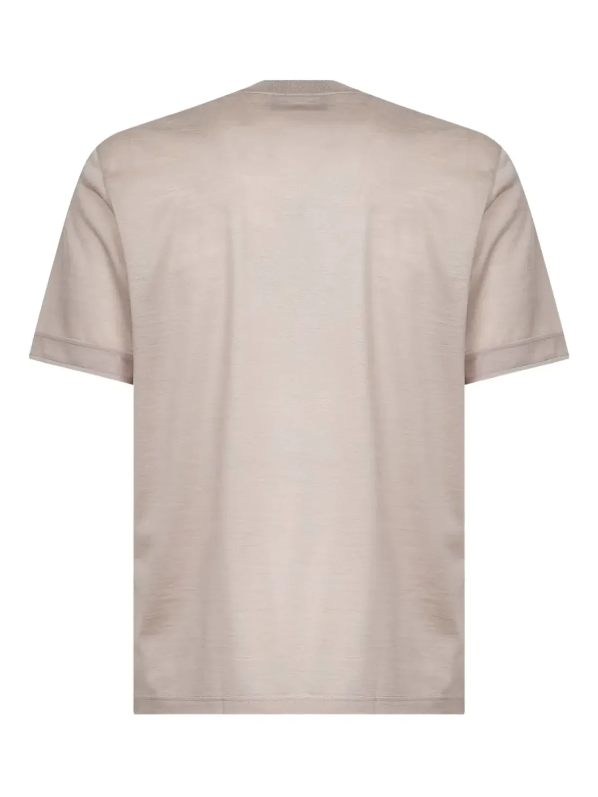 D4.0 ベージュ系リブ編みクルーネックTシャツ - 画像2