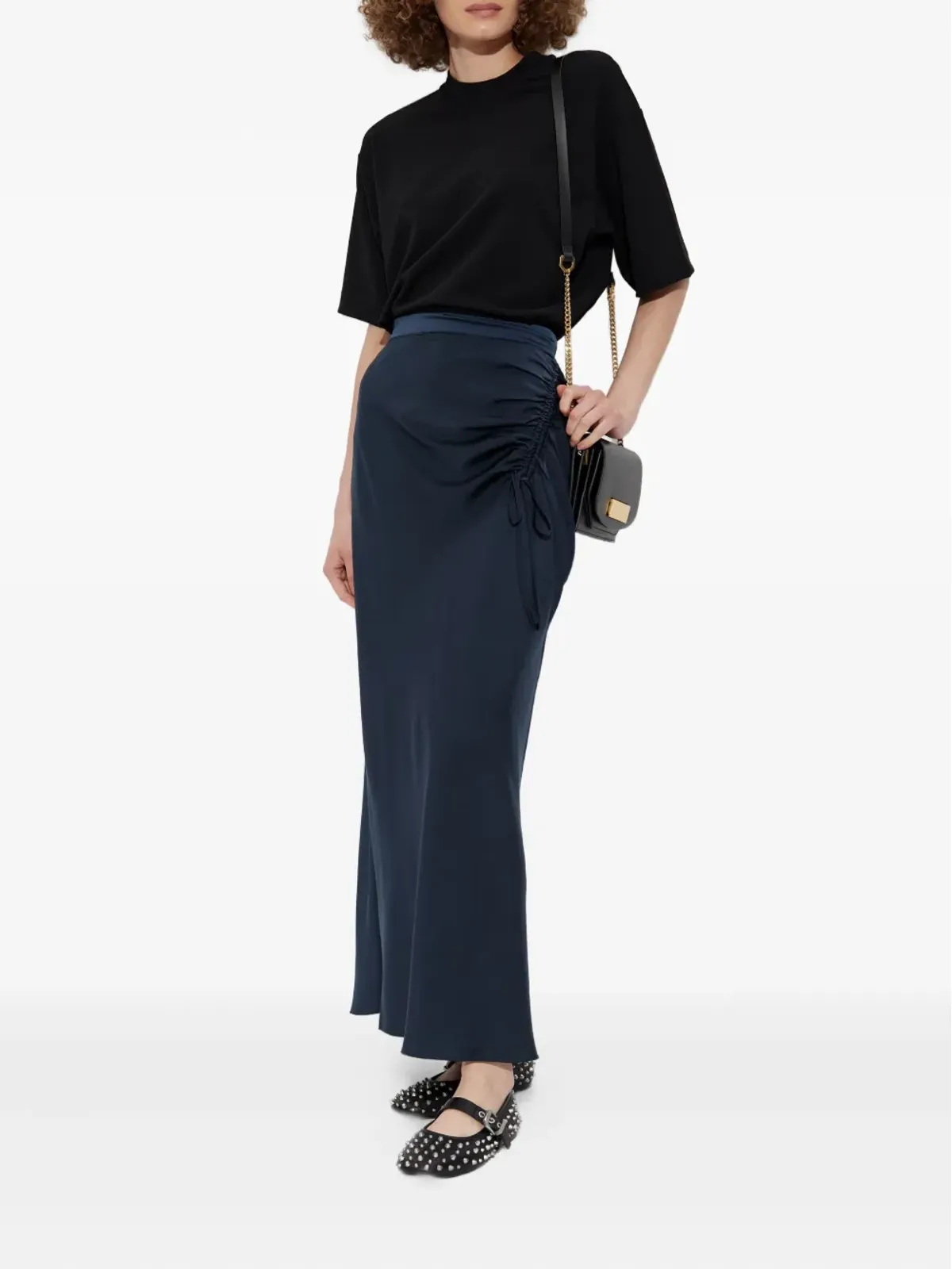 AllSaints ドローストリング バイアスカット スカート - 画像2