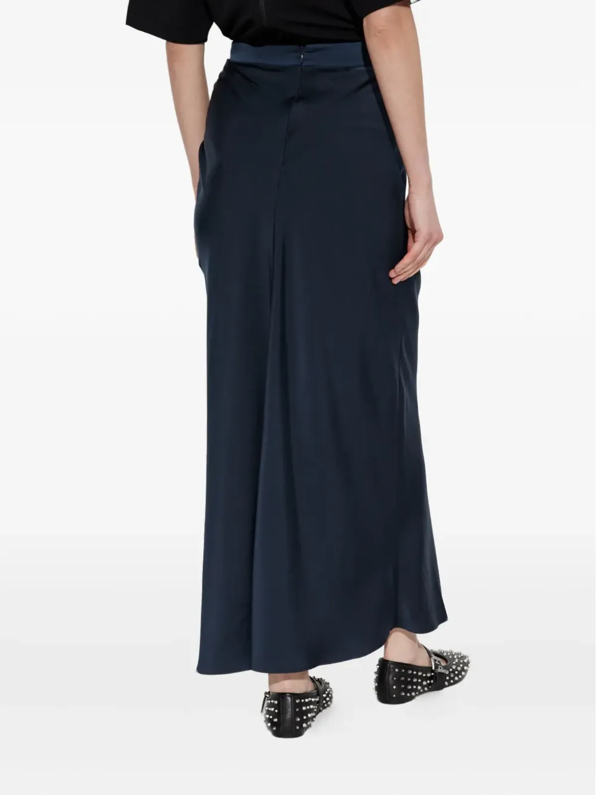 AllSaints ドローストリング バイアスカット スカート - 画像4