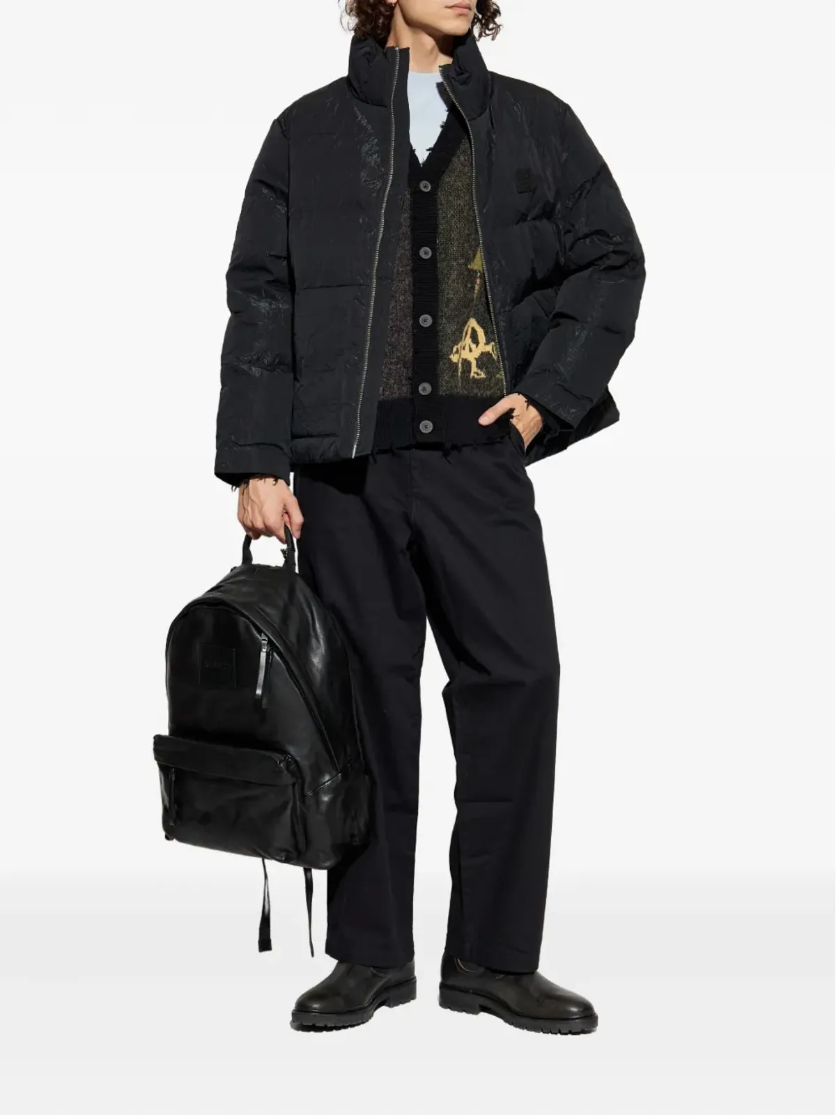 AllSaints グラフィックプリント入りフリンジカーディガン - 画像2