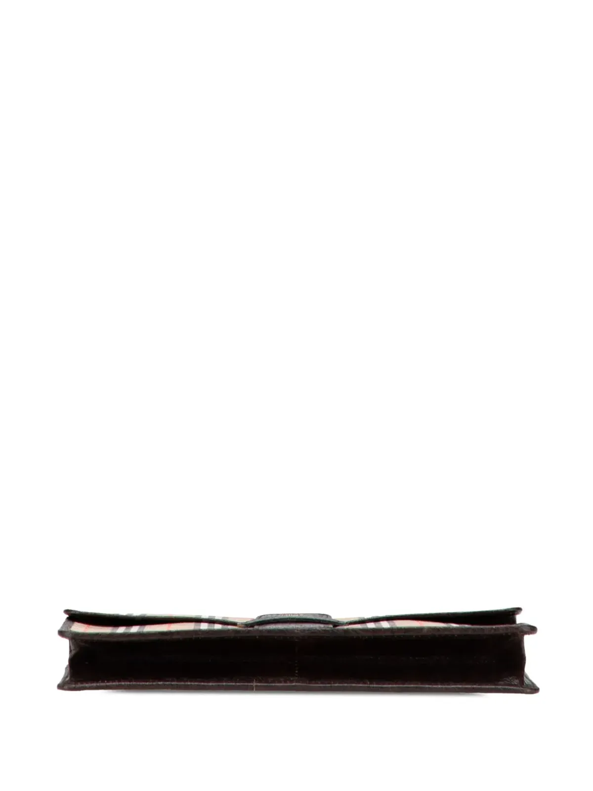 Burberry Pre-Owned 20世紀 ヘイマーケット チェック キャンバス クラッチバッグ ブラウン - 画像4