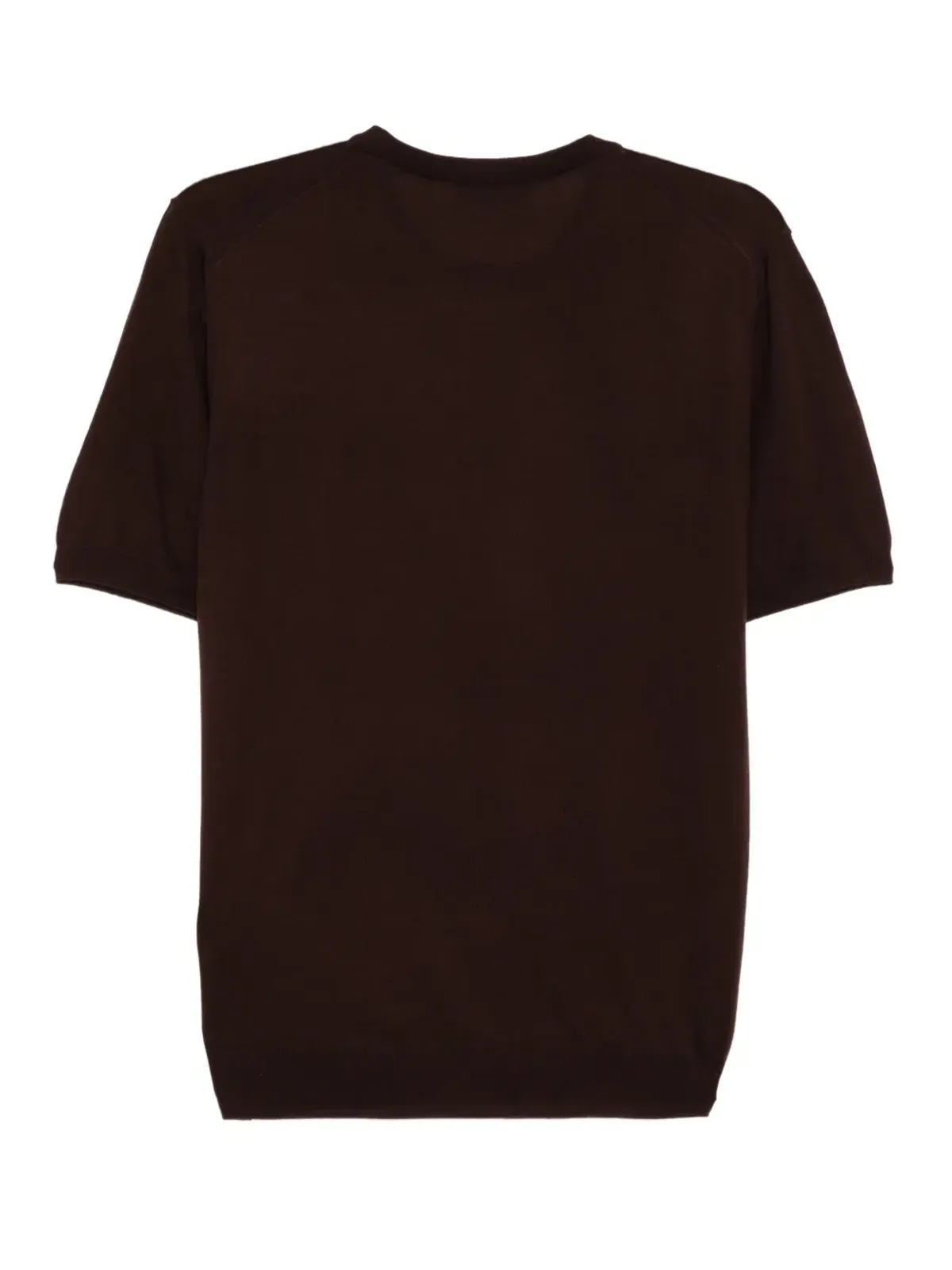 Lardini ブラウンのウールTシャツ - 画像2