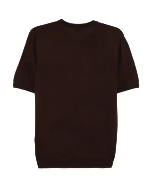 Lardini ブラウンのウールTシャツ - サムネイル2