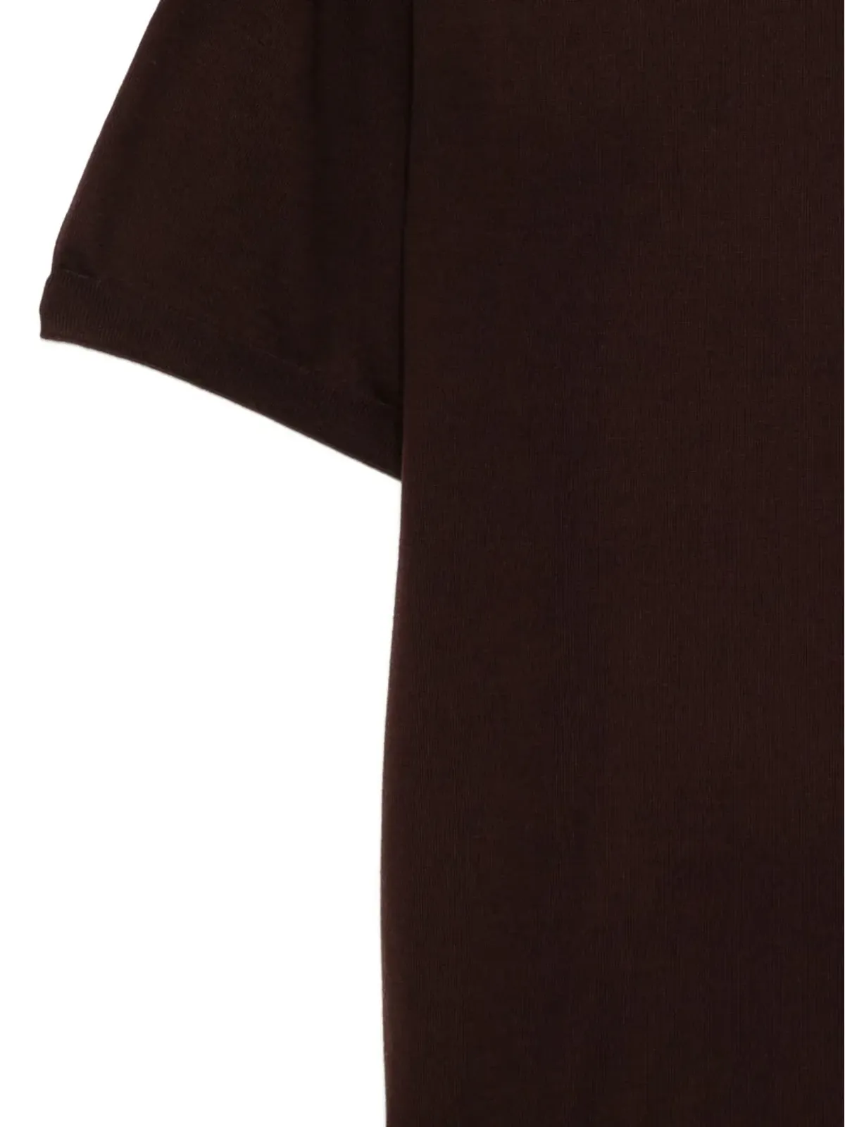 Lardini ブラウンのウールTシャツ - 画像3