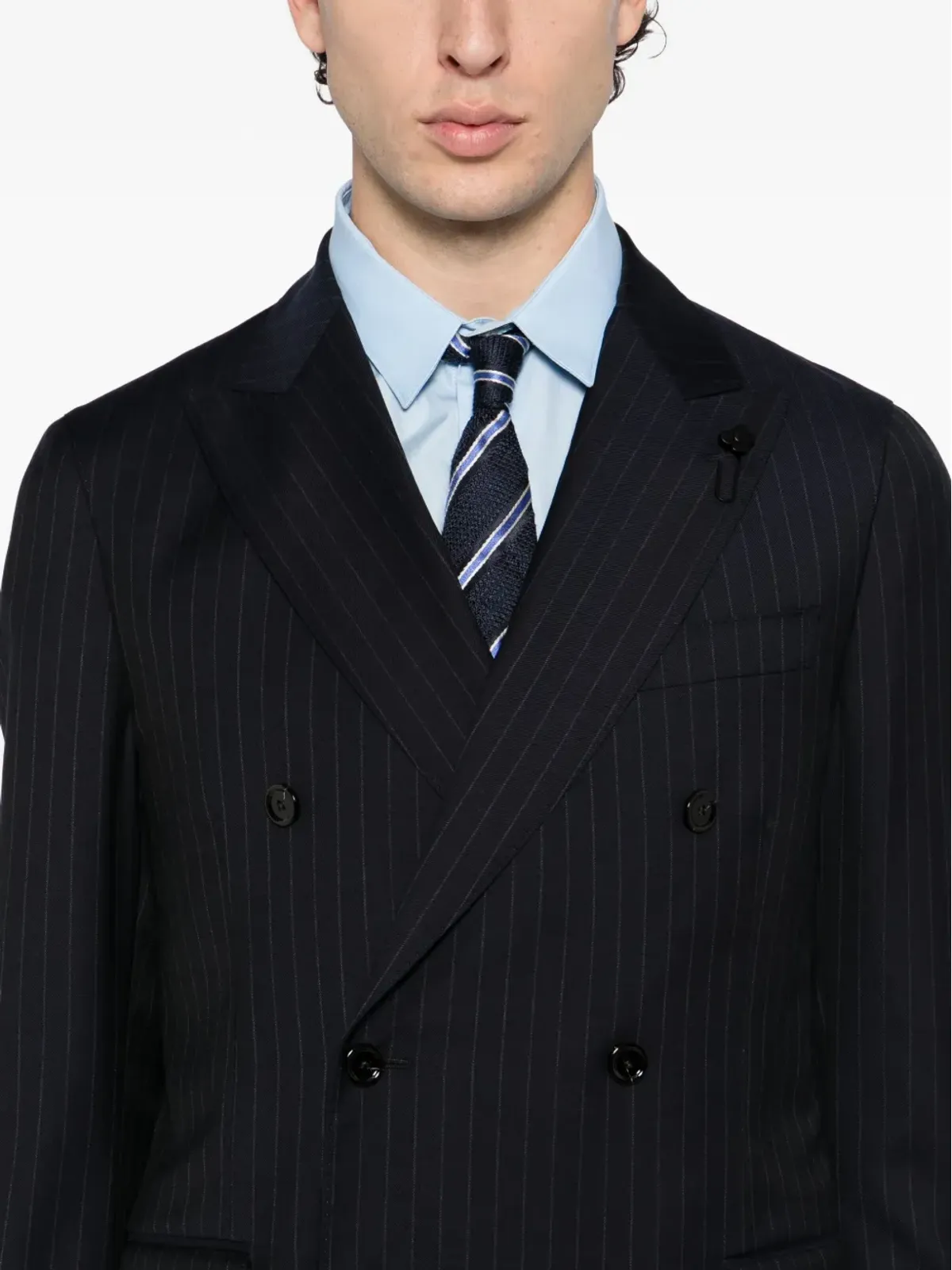 Lardini ウール ダブルブレストスーツ - 画像3