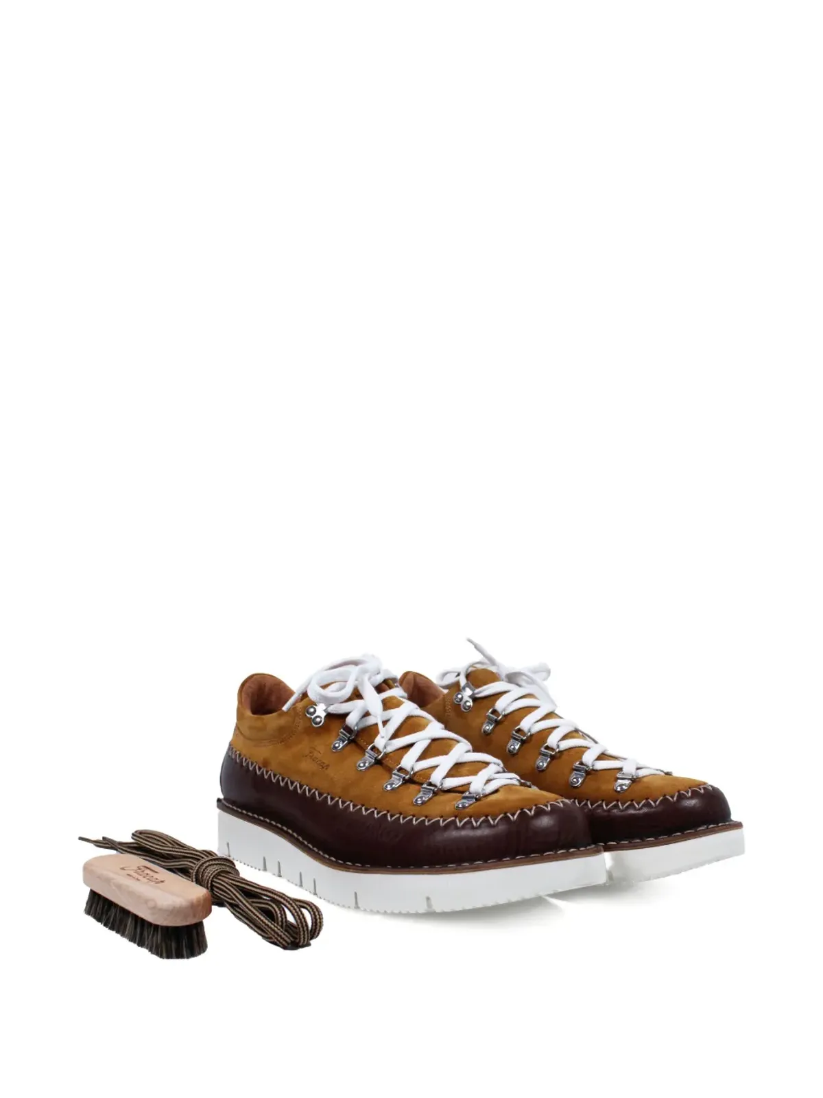 Fracap レザー レースアップ ブーツ - ブラウン - 画像3