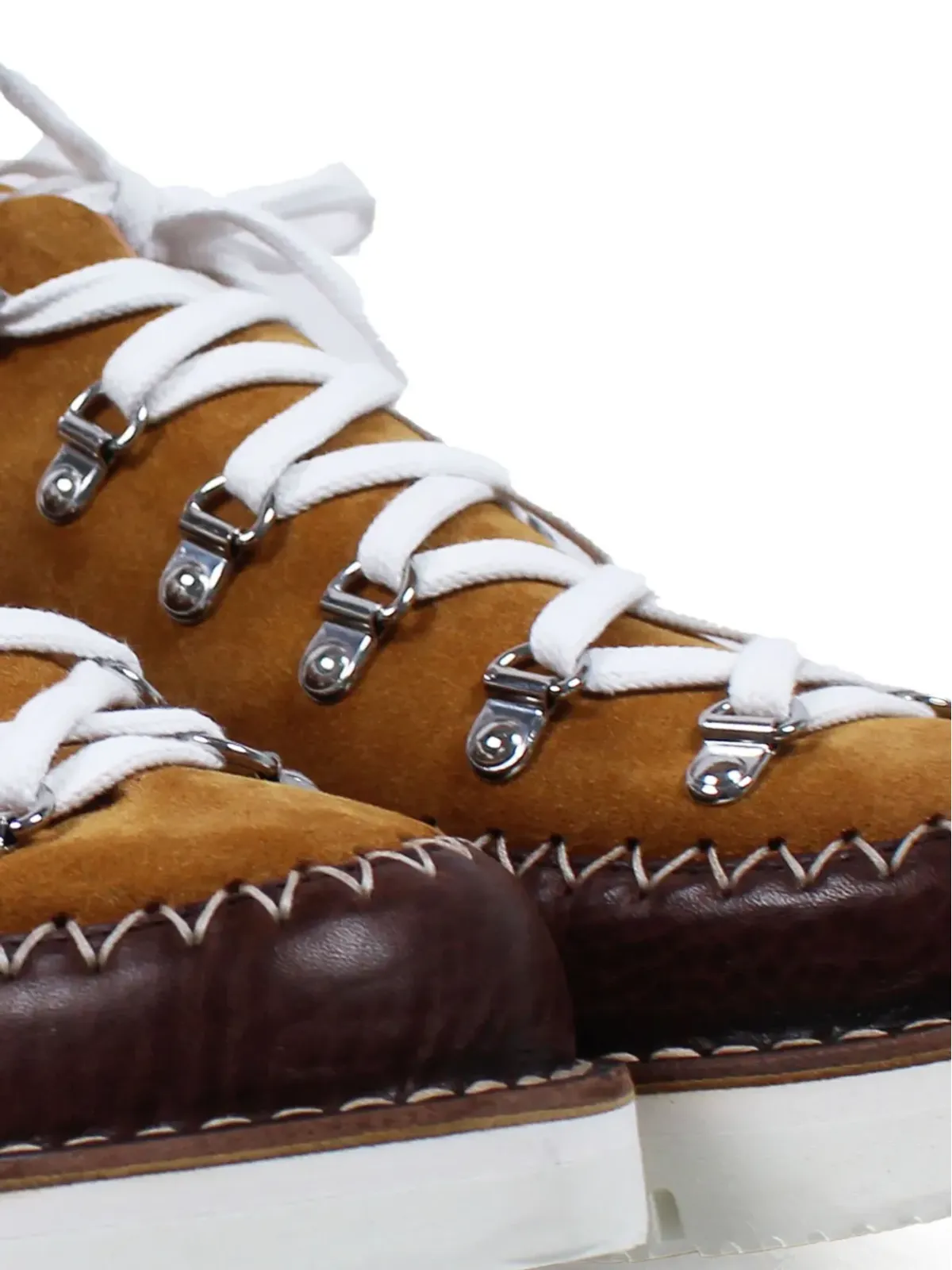 Fracap レザー レースアップ ブーツ - ブラウン - 画像4
