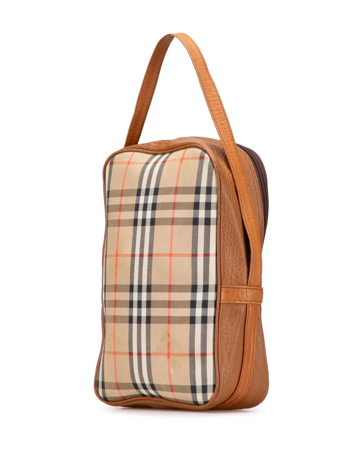 Burberry Pre-Owned Haymarket Check Canvas ハンドバッグ - ブラウン - 画像3