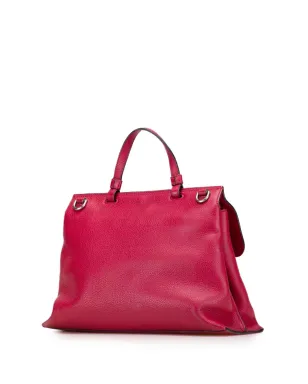 Gucci Pre-Owned 2000-2015 Medium Leather Bamboo Daily satchel - Pink - サムネイル3
