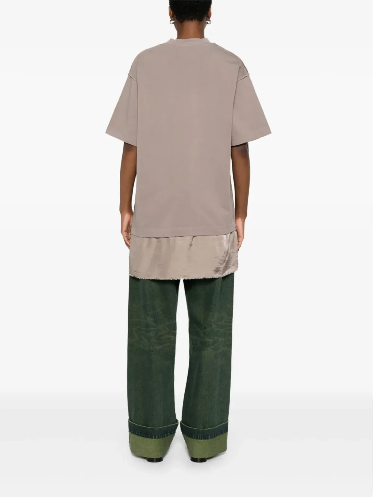 FEDERICO CINA パネルド クルーネック Tシャツ - 画像4