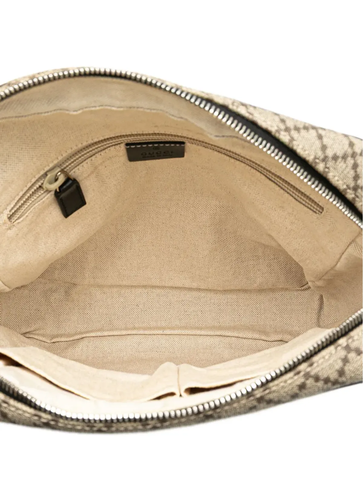 Gucci Pre-Owned ダイヤモンド加工キャンバス ジップクロスボディバッグ - ブラウン - 画像5