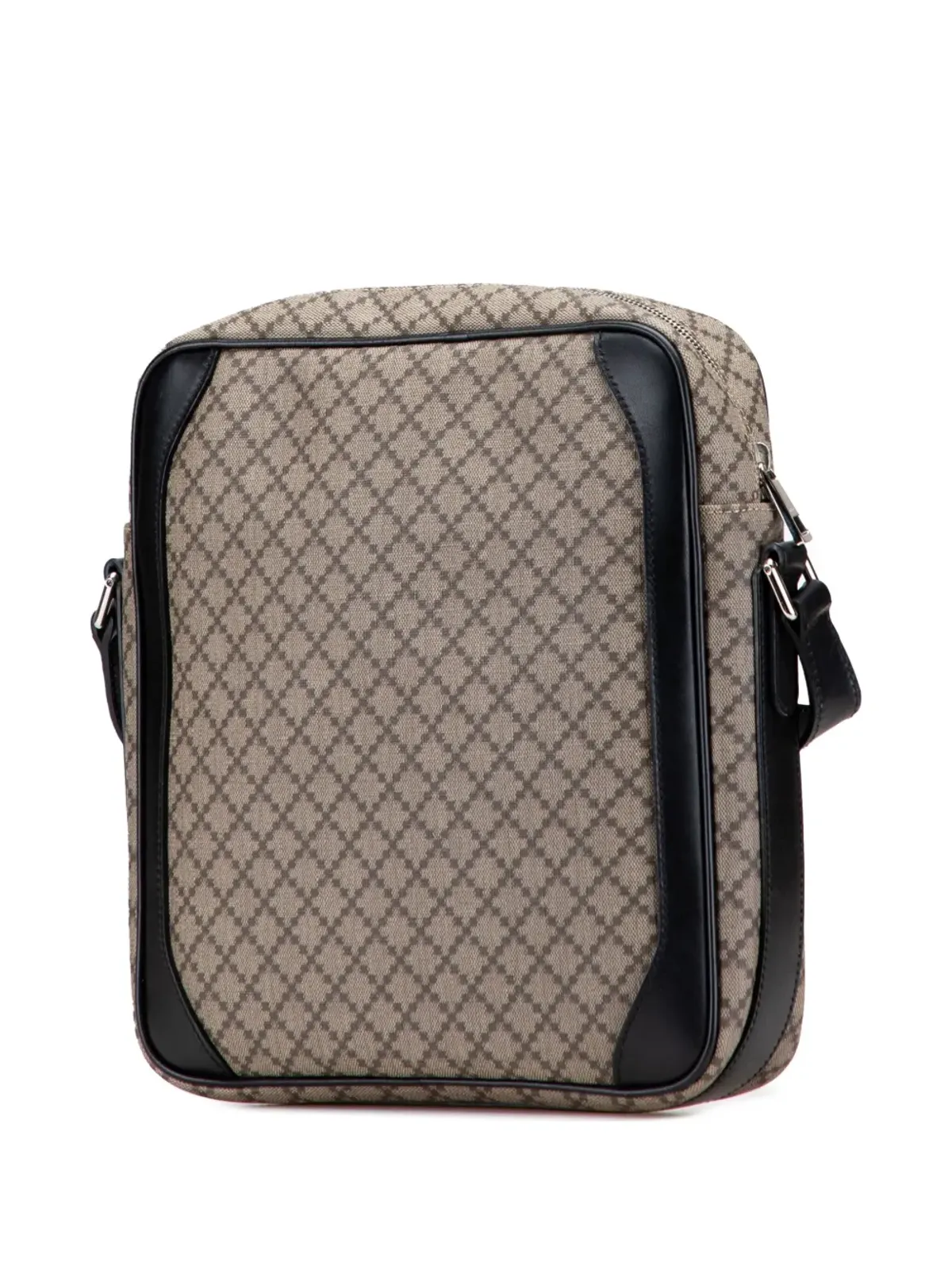 Gucci Pre-Owned ダイヤモンド加工キャンバス ジップクロスボディバッグ - ブラウン - 画像3