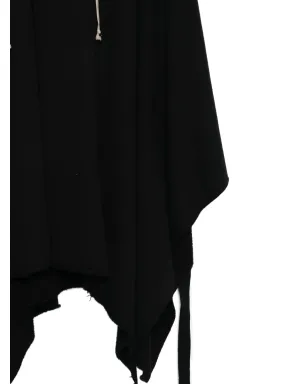 Rick Owens DRKSHDW 端処理ドローコード付きポンチョフーディ - サムネイル3