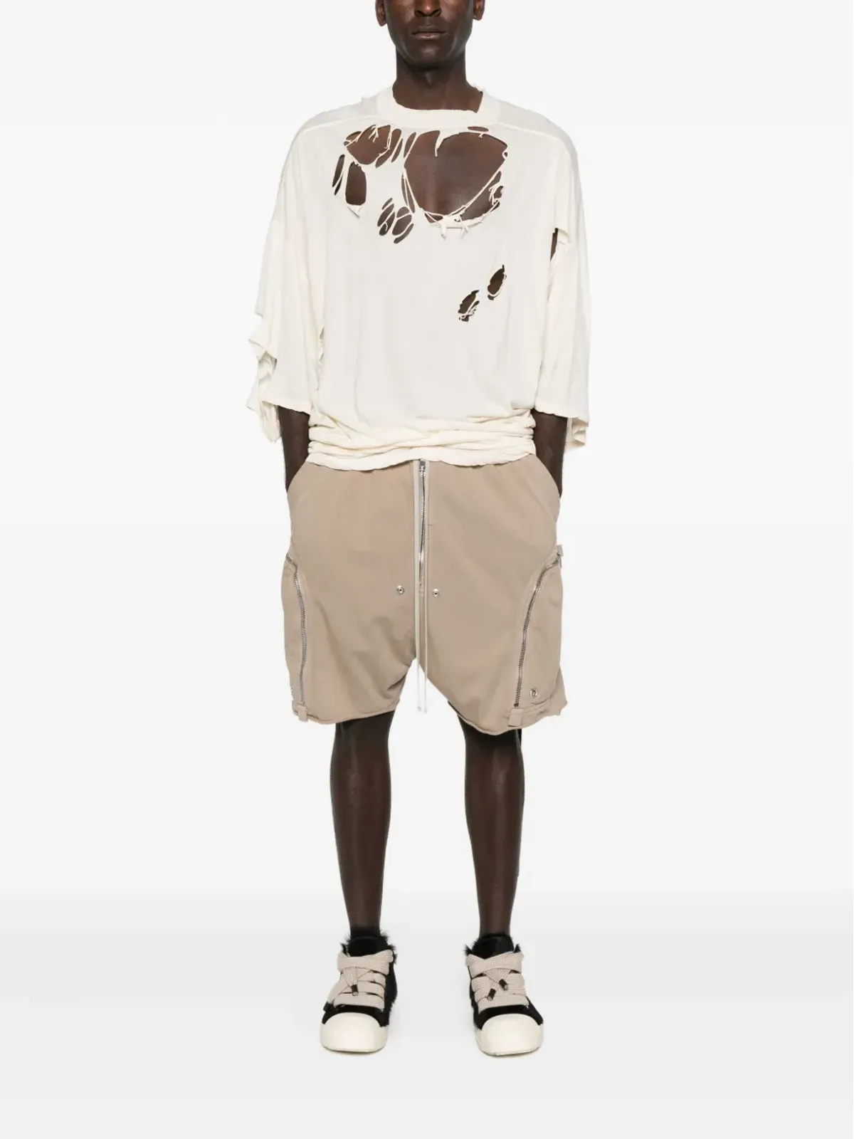 Rick Owens DRKSHDW 複数ポケットショーツ - 画像2