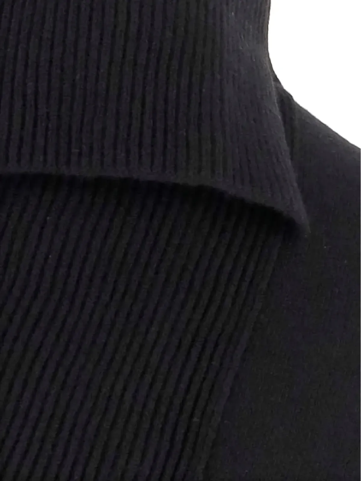 Niccolò Pasqualetti タートルネックリブ編みポンチョ - 画像3
