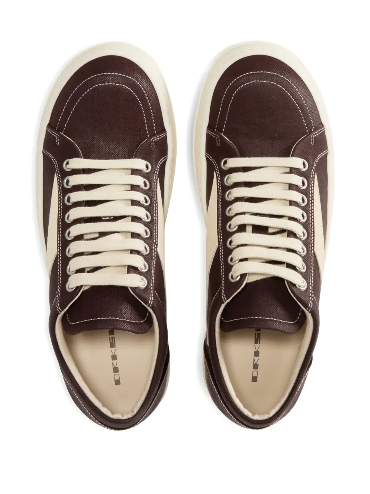 Rick Owens DRKSHDW パネルドレースアップスニーカー - 画像3