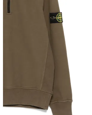 Stone Island Junior ハーフジップ ロゴパッチ スウェット - サムネイル3