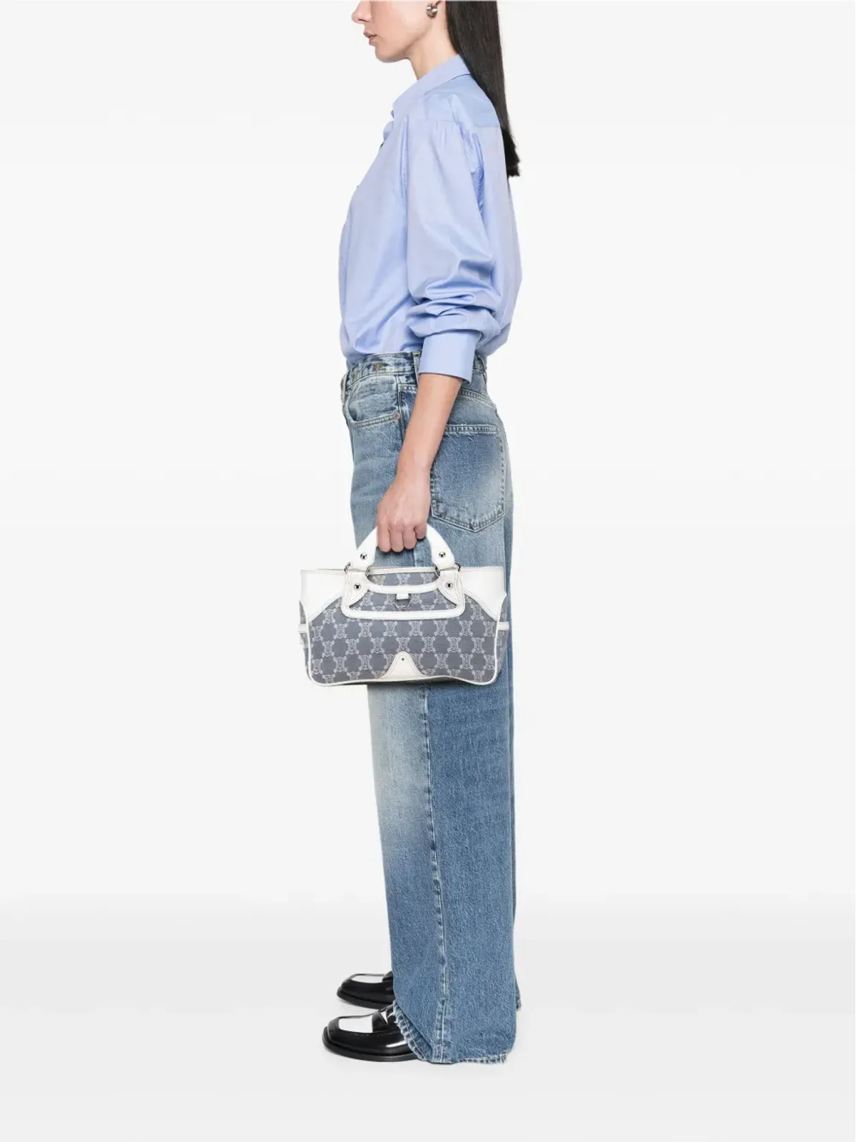 Celine Pre-Owned マカダム デニム ボギー ハンドバッグ - 画像2