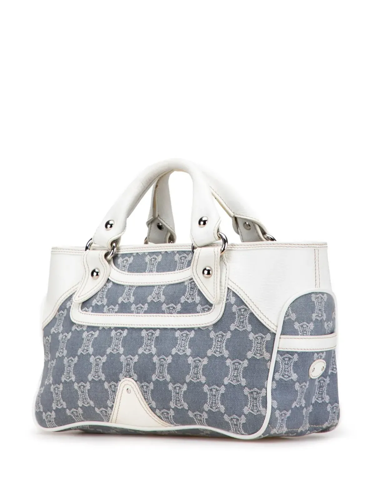 Celine Pre-Owned マカダム デニム ボギー ハンドバッグ - 画像3
