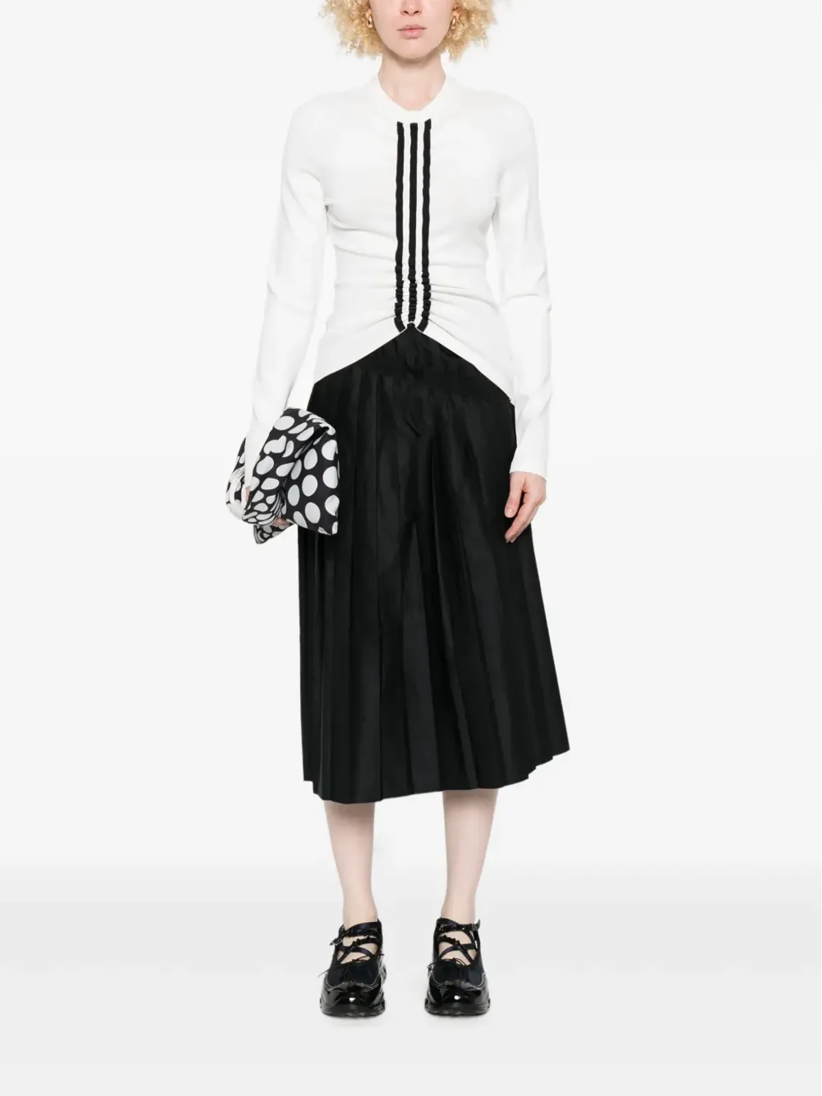 Y-3 ストライプディテール長袖Tシャツ - 画像2