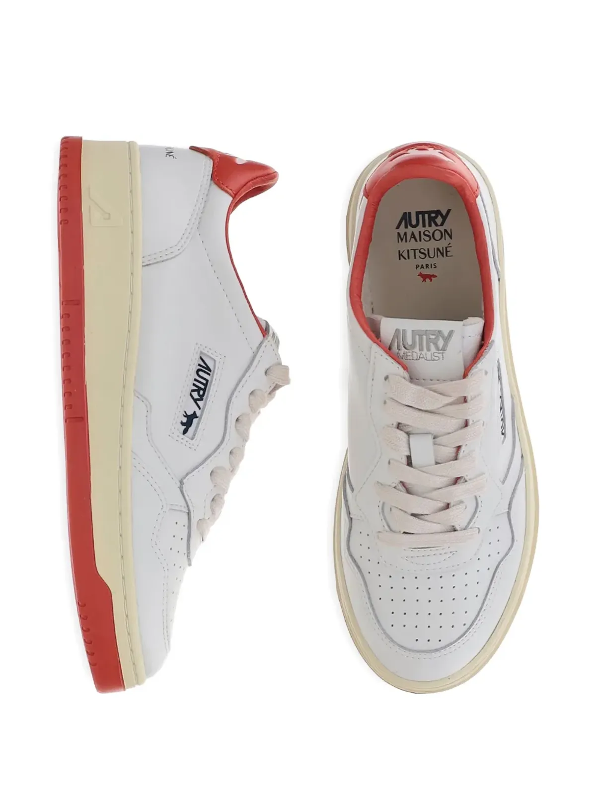 Autry x Maison Kitsuné ローカットレザースニーカー - 画像4