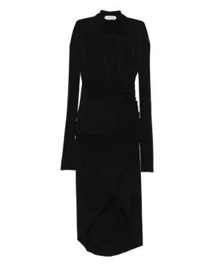 Alberta Ferretti 长袖アシンメトリーミディドレス - サムネイル1