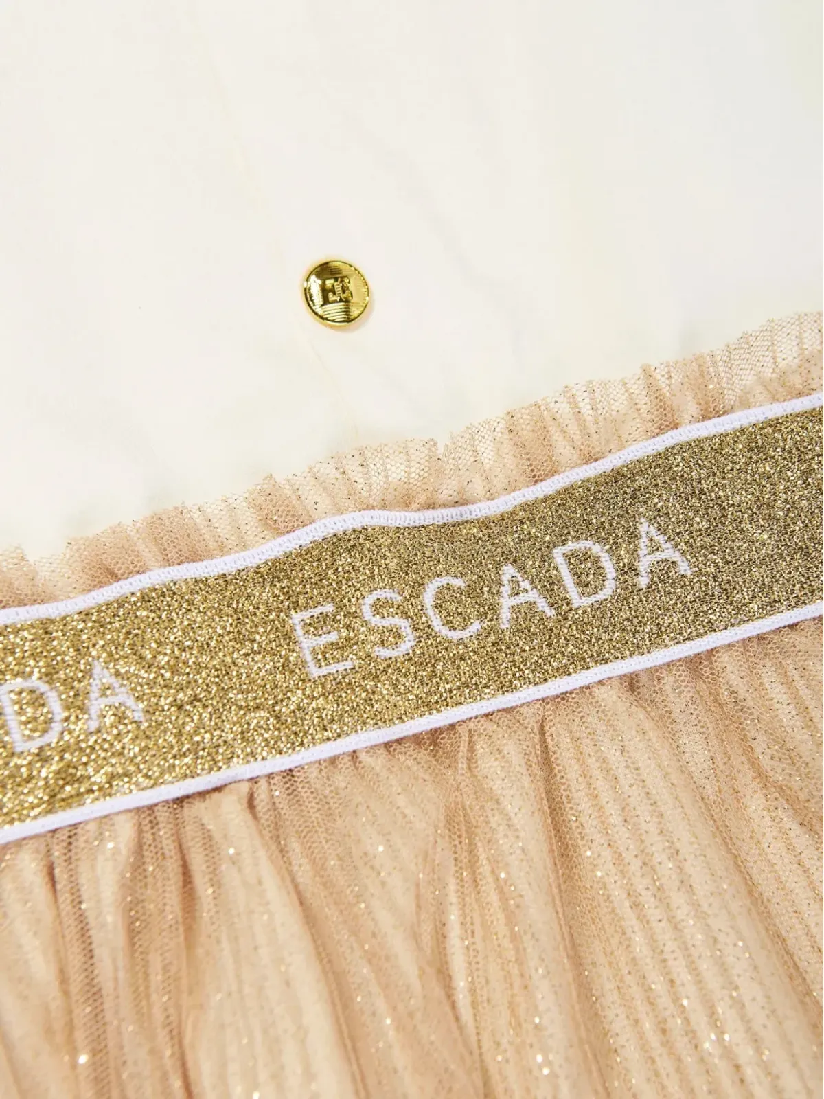 Escada Kids ロゴ入りチュールドレス - 画像4