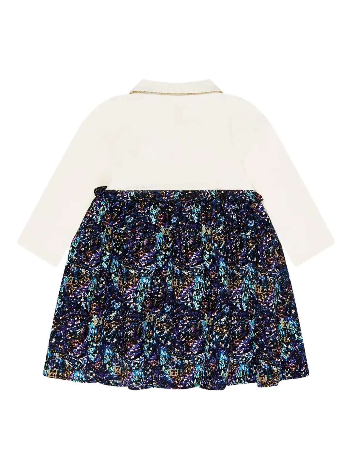 Escada Kids グラフィックプリント ポロカラー ドレス ホワイト - 画像2