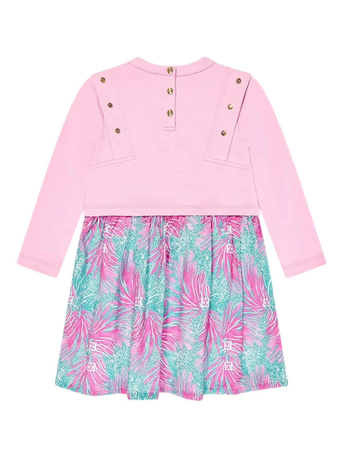 Escada Kids ロゴプリント花柄ワンピース - 画像2