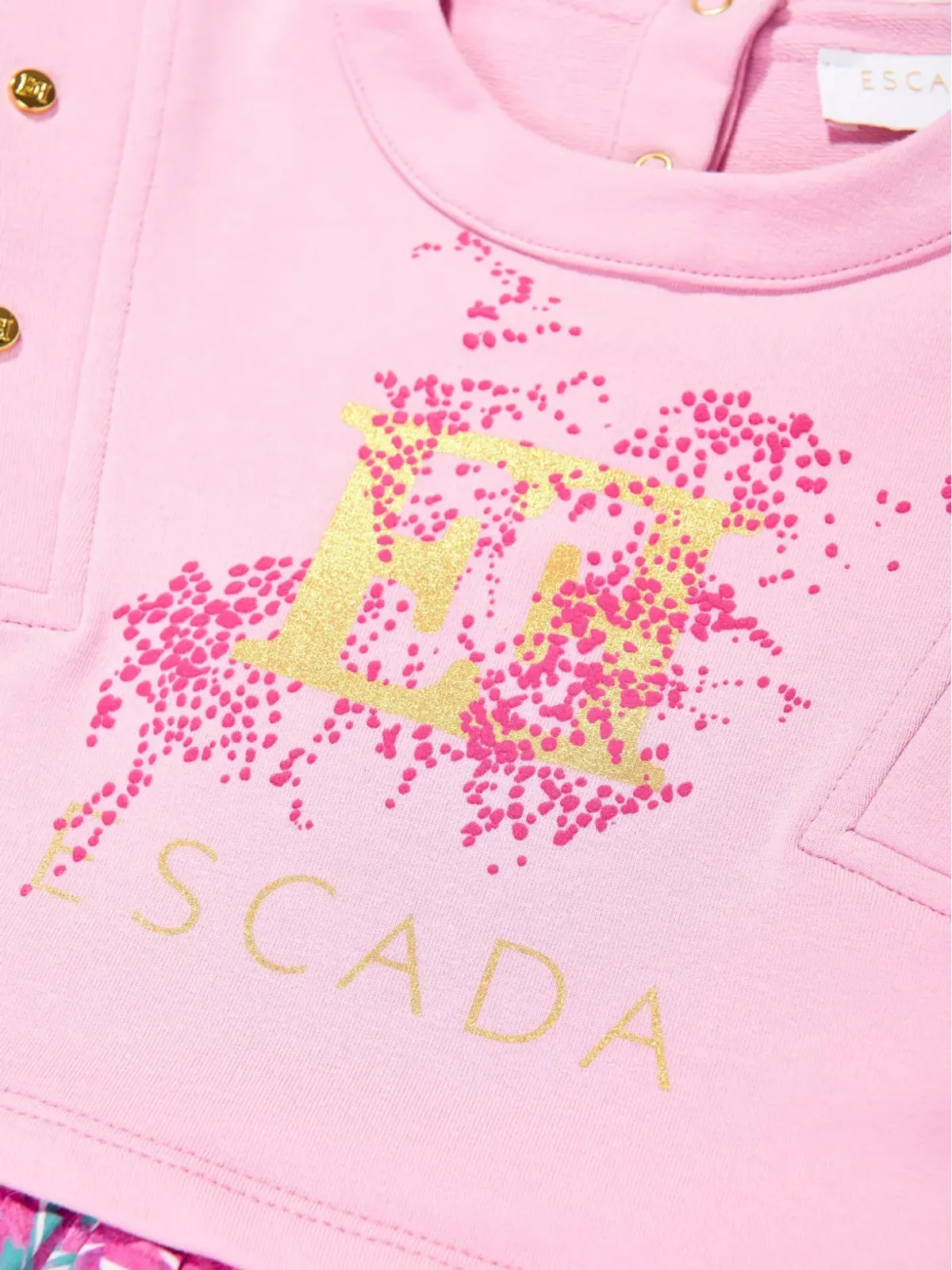 Escada Kids ロゴプリント花柄ワンピース - 画像4