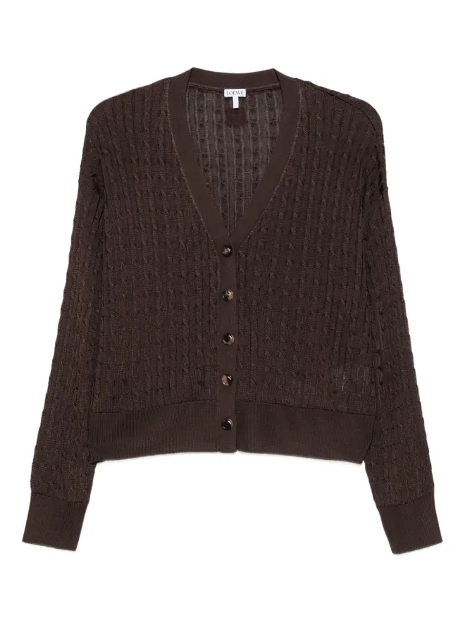 LOEWE LOEWE ケーブルニット ボタン付きカーディガンの商品画像