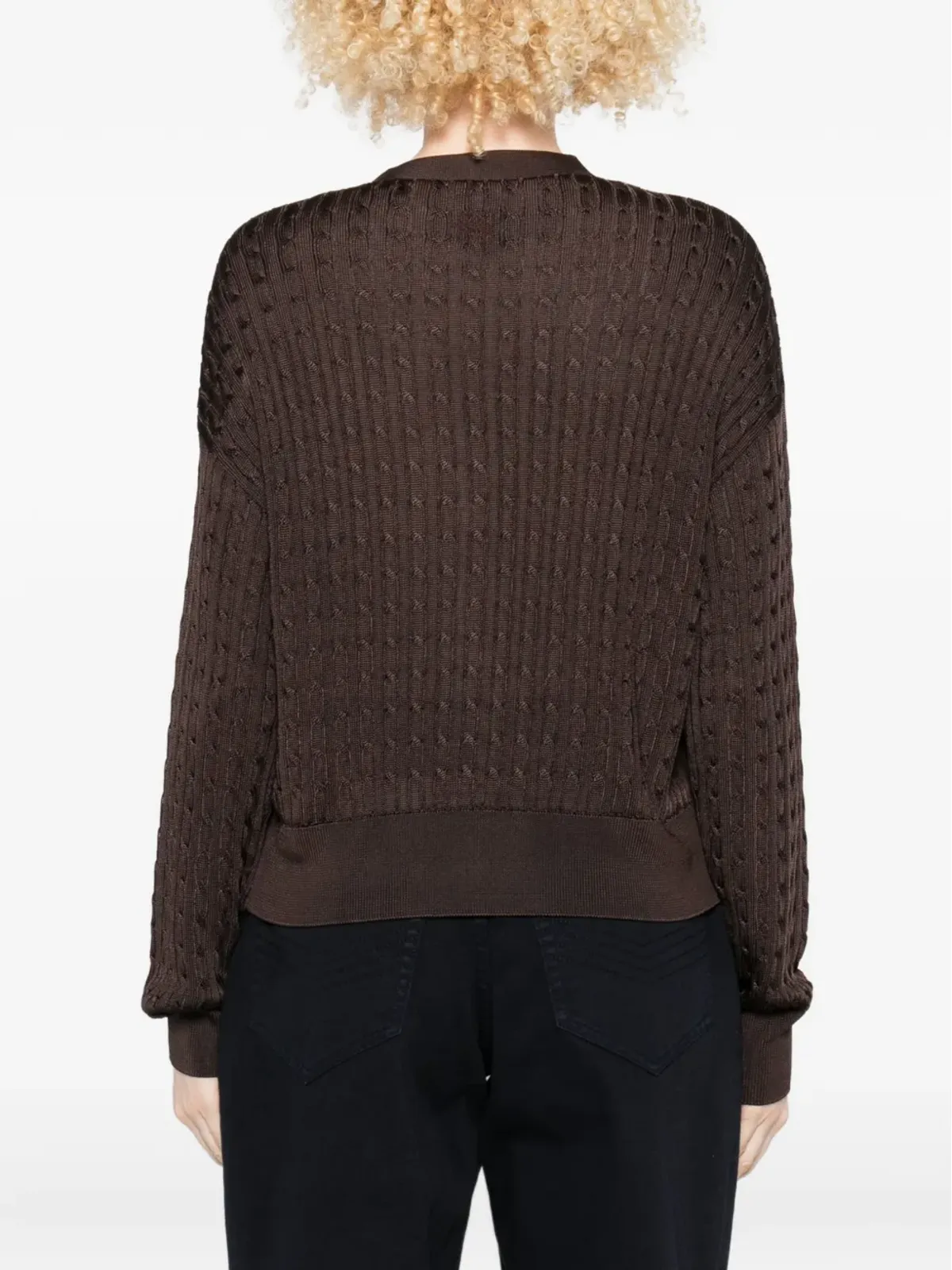 LOEWE ケーブルニット ボタン付きカーディガン - 画像4