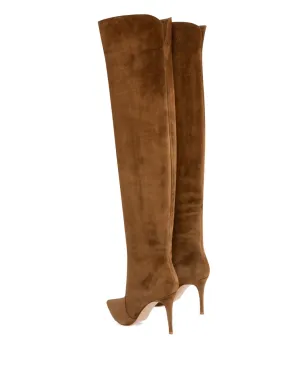 Gianvito Rossi Hansen Cuissard スエード ポインテッドトゥ ニー・ハイブーツ - サムネイル3