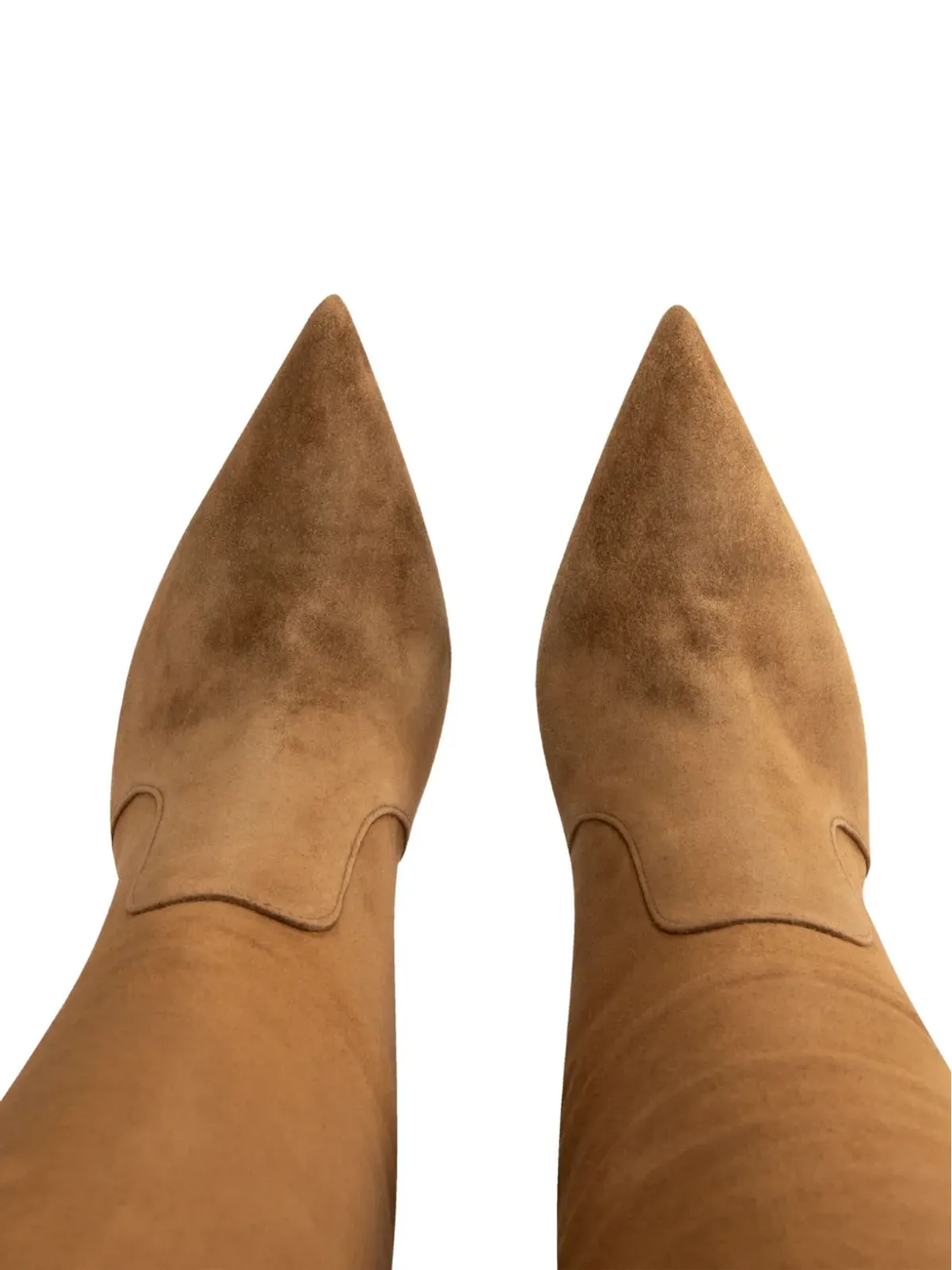 Gianvito Rossi Hansen Cuissard スエード ポインテッドトゥ ニー・ハイブーツ - 画像4