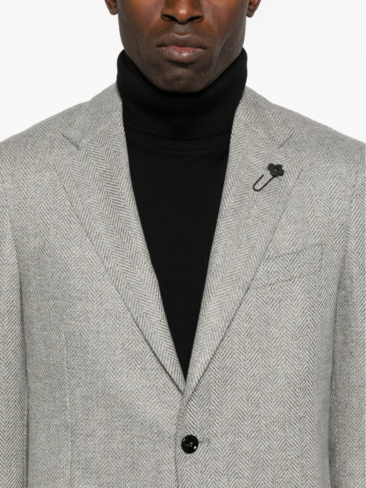 Lardini ヘリンボーン ボタンジャケット - 画像5
