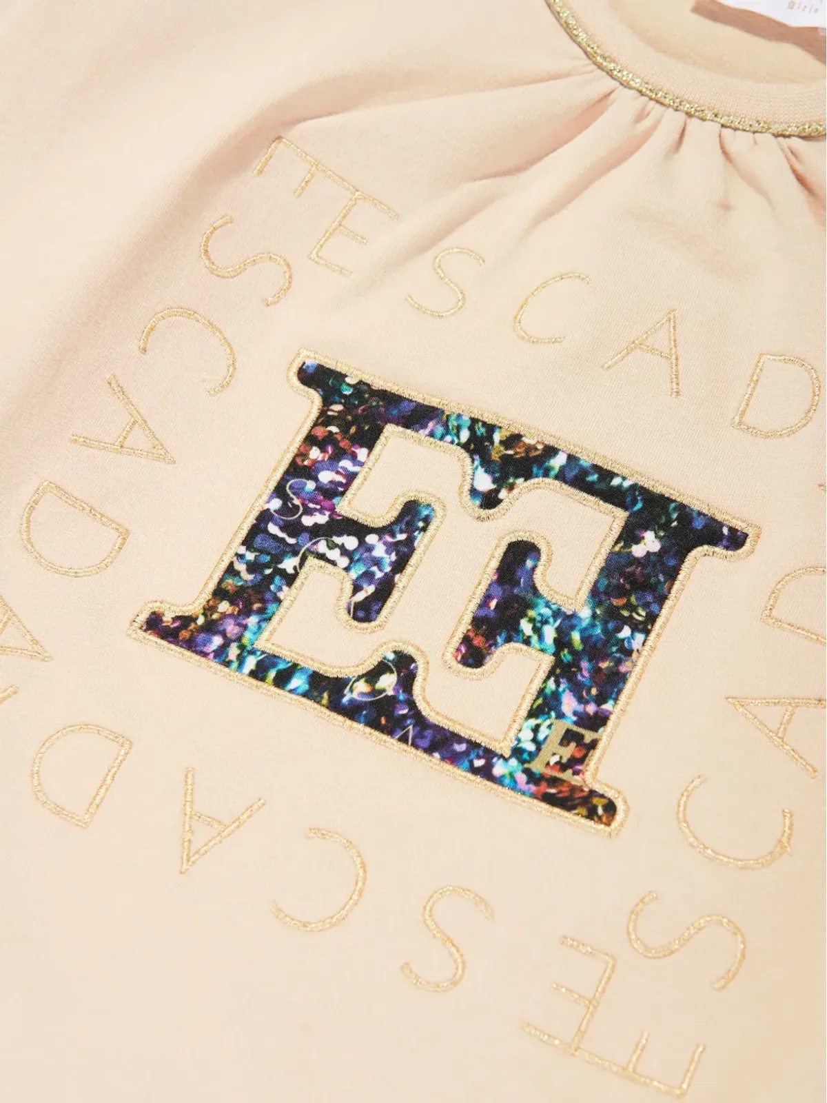 Escada Kids スパンコール入りロゴトップ - 画像4
