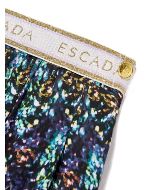 Escada Kids グラフィックプリントプリーツスカート ブルー - サムネイル4