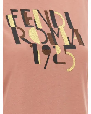 FENDI 刺繍入りピンクのTシャツ - サムネイル3