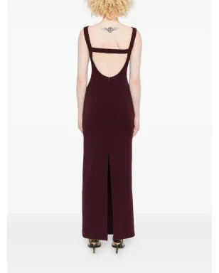 Solace London ノースリーブ ボートネック マキシドレス - レッド - サムネイル4