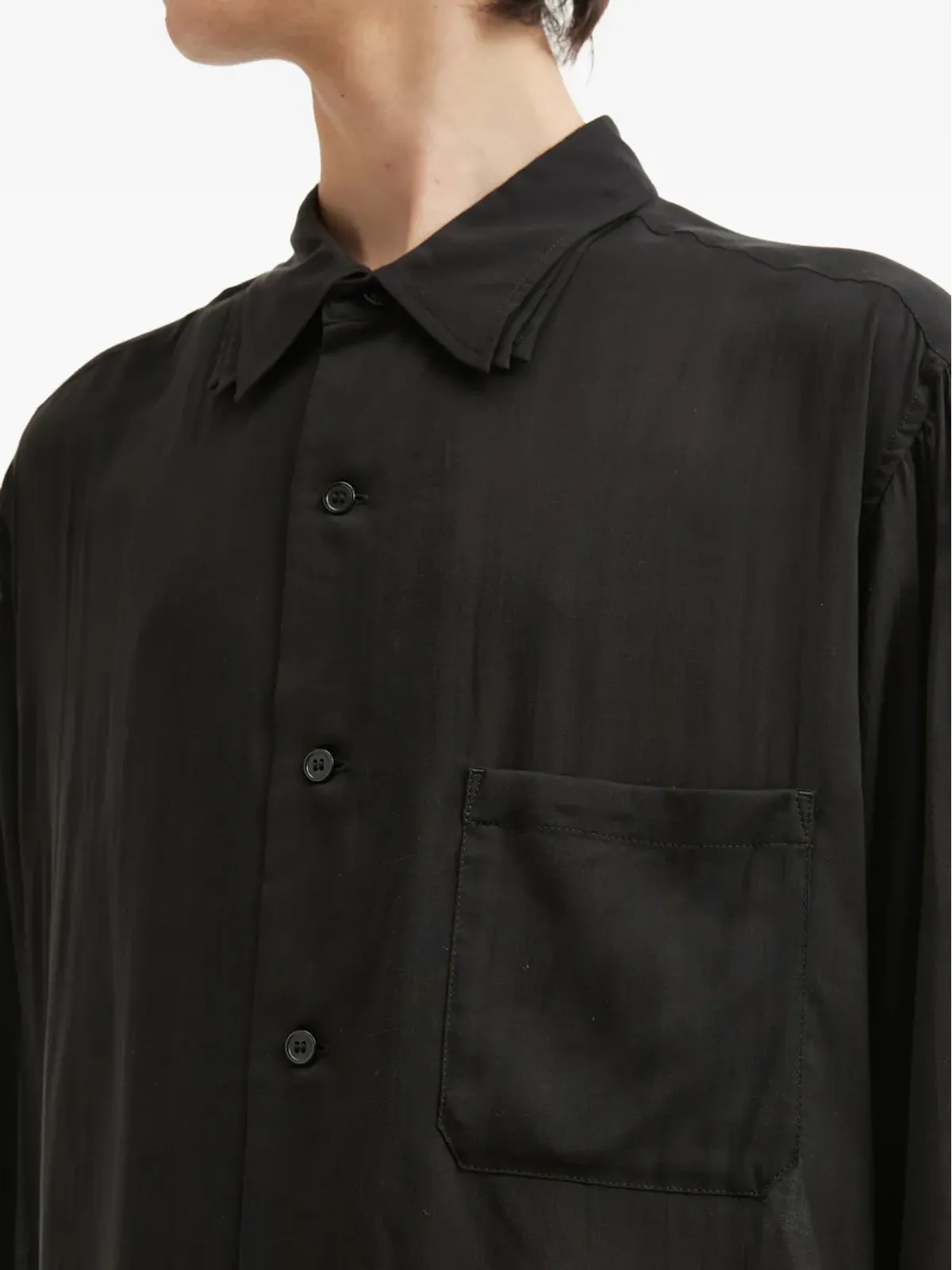 Yohji Yamamoto 長袖ボタンダウンシャツ - 画像5